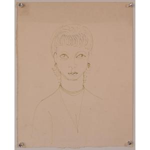 Francis Newton Souza - Follower - Minimalist Study Of A Lady