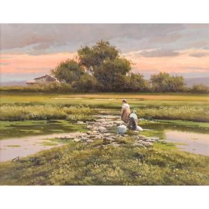 Joan Colomer Valls - Landscape With Workers