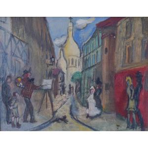 Montmartre Scene - Style Of Michel Georges-michel