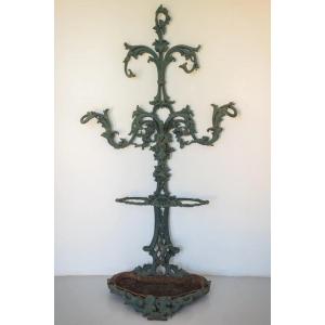 Ornate Victorian - Style Coat Rack In Cast Iron