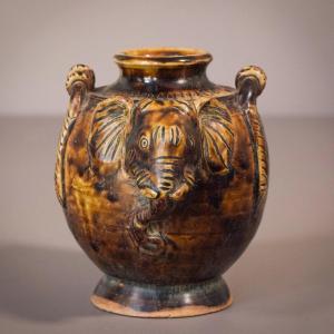 Elephant Head Vase - Ceramic