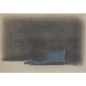 Minimalist - Landscape In Grey And Blue