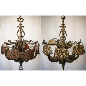 Antoni Gaudi Influenced - Bronze Or Brass Candelabras