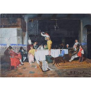 Spanish Interior Scene - "the Party"