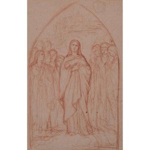 Pre-raphaelite - Sanguine Drawing