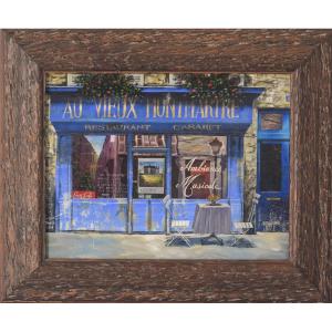 Paris Cafe 'au Vieux Montmartre' - Oil On Canvas