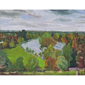 Richmond Terrace In Autumn - En Plein Air Painting