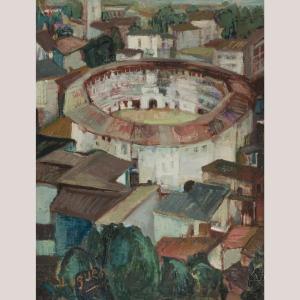 Impressionist Oil On Canvas With Cubist Influence – Historic Bullring - Signed & Dated