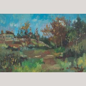 Signed Framed Colourist Landscape - Oil On Canvas