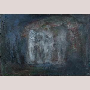 Abstract Blue And Gray Composition – Manuel Rufi Gibert