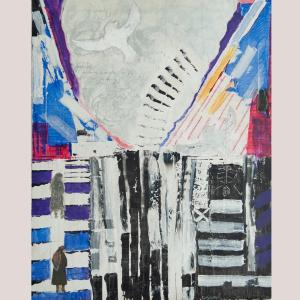 Expressionist Oil On Canvas - Signed C Bravo