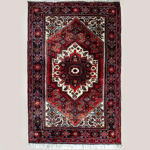 Hand-knotted Vintage Persian Heriz Rug