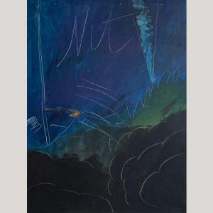 Abstract Nocturnal Composition – Signed, Artist Presently Unidentified