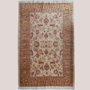 Vintage Afghan Chobi Ziegler Hand-knotted Rug – Botanical Pattern