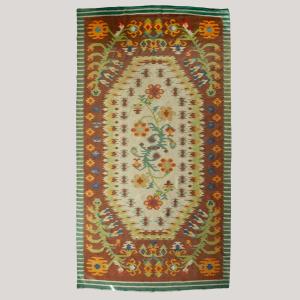 Large Vintage Anatolian Hand-knotted Kilim Rug – Turkey