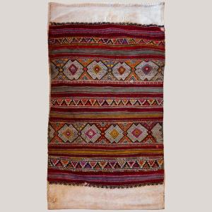 Vintage Anatolian Hand-knotted Geometric Woven Bag - Türkiye