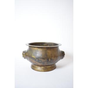 Bronze Cup With Animals Figures Handles, XIXth C.