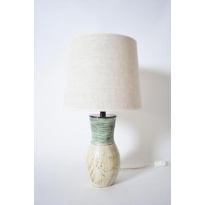 Ceramic Lamp With A Spring Bocks Pattern, 1950s.