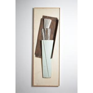 Assembled Wood Pieces Painting Sculpture, 1970s.