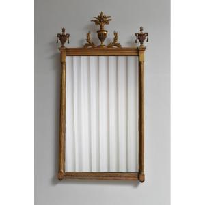 Directoire Style Gilded Wooden Mirror, 1910s.