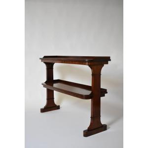 Mahogany Two Shelves Console, XIXth C.