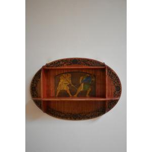 Art Nouveau Mural Bookcase, 1900s