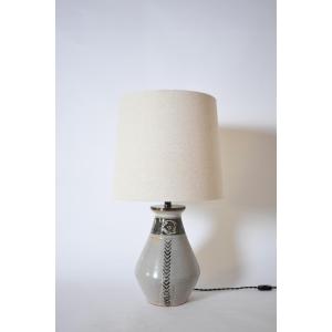 Primavera Grey Beige Ceramic Lamp, 1930s.