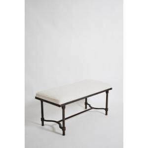 Rectangular Wrought Iron Bench, 1960s.