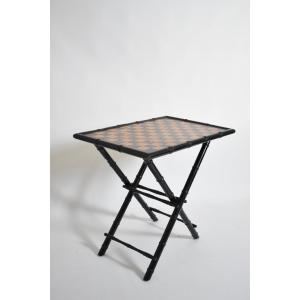 Ebonised Wood Faux Bamboo Table, 1960s.