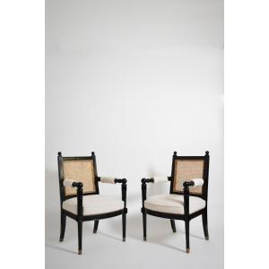 Pair Of Jansen Armchairs, 1970s.
