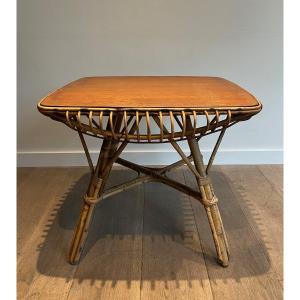 Rattan Coffee Table. French Work. Circa 1950