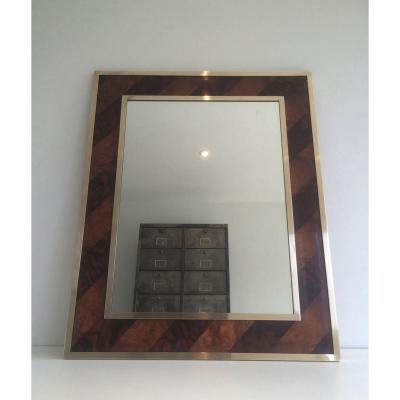 Mirror Marquetry And Brass. Around 1960