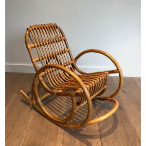 Children Rattan Rocking Chair. French Work. Circa 1970