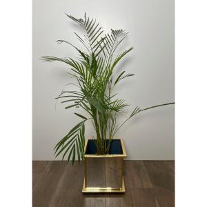 Mirror And Gilt Metal Planter. French Work. Circa 1970