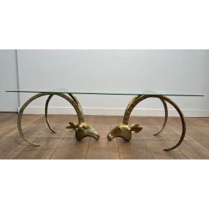 Ibex Brass Coffee Table By Alain Chervet