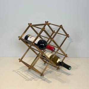 Folding Brass Bottles Holder