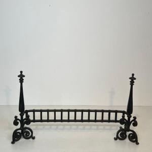 Wrought Iron Andirons Bar