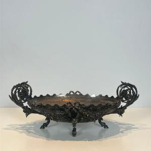 Signed Silver-plated Metal Centerpiece