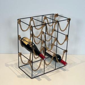 Metal And Rope Bottles Holder