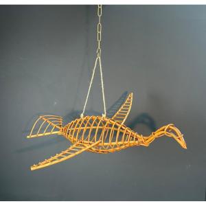 Large Rattan Bird Mobile