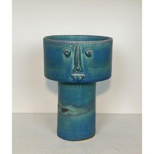 Earthenware Zoomorphic Pitcher Signed By Didier Toulemonde