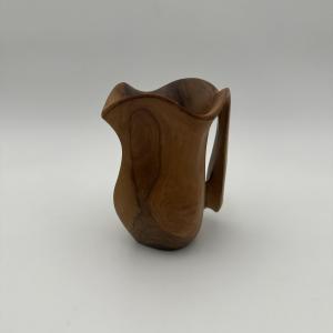 Small Sculptural Free-form Walnut Pitcher, In The Style Of Alexandre Noll, 1950s.