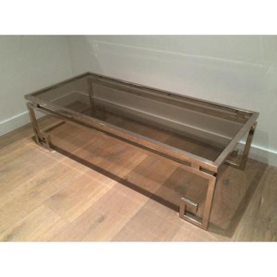 Very Beautiful Coffee Table Chrome. Around 1970