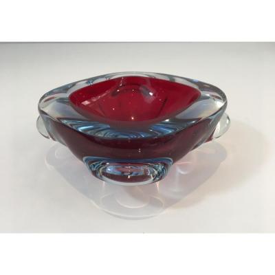 Bicolour Crystal Ashtray.
