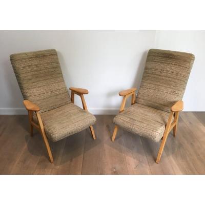 Pair Of Vintage Armchairs. French. Circa 1970