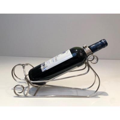 Silver Plated Sleigh Bottle Holder. French. Circa 1930