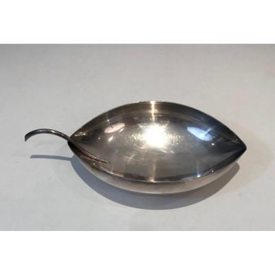 Christofle. Gallia. Silver Plated Leaf Vide-poche. French. Circa 1930