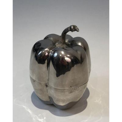 Silver Plated Apple Ice Bucket. French. Circa 1970