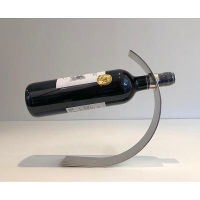 Design Silver Plated Bottle Holder. French. Marked And Numbered. Circa 1950