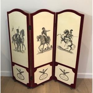 Decorative Napoleon Screen In The Style Of Pietro Fornasseti. French Work, Circa 1940